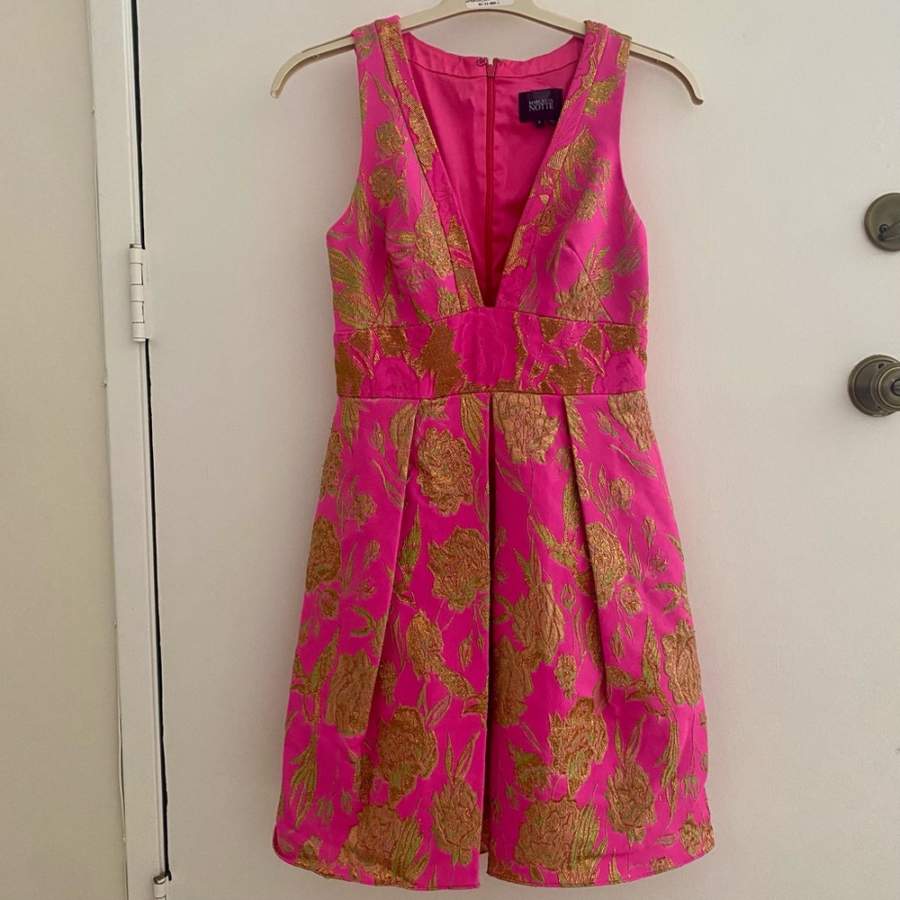 Marchesa Pink and Gold Dress - Picture 3 of 12